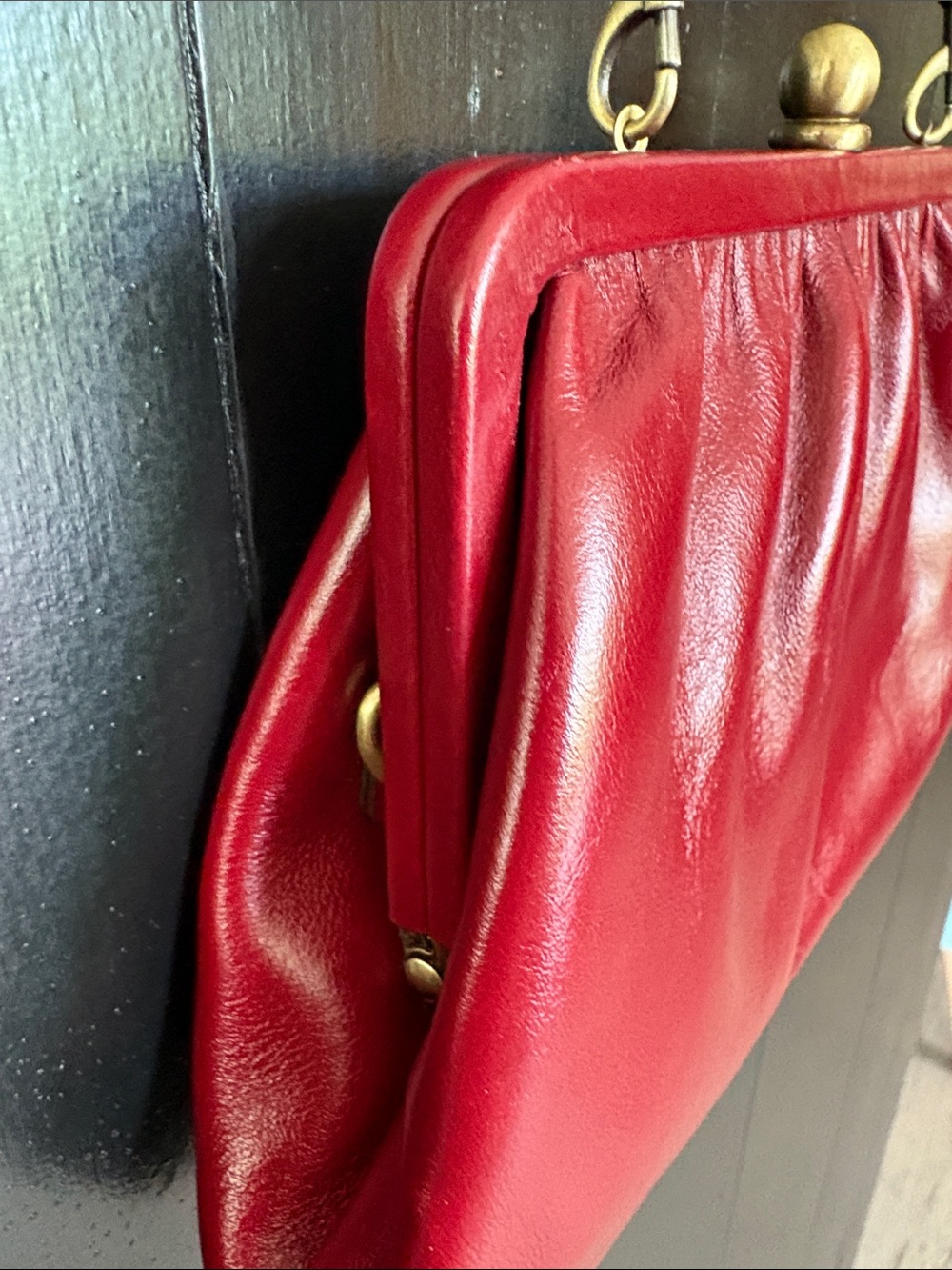 ❤️ Patricia Nash Leather Clutch Bag in Ruby Red - Picture 5 of 15